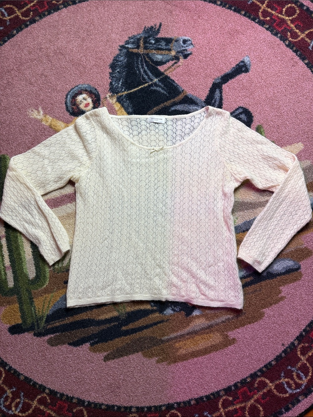 VINTAGE IVORY SWEATER LONGSLEEVE - Picture 3 of 8